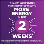 Ensure Max Protein Shake | Creamy Strawberry | Ready to Drink | 30g Protein for Muscle Health | 1g Sugar, 4g Fiber | 11 fl oz, 12 Pack