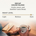 Peet's Coffee, Dark Roast Decaf Keurig K-Cup Pods - Decaf House Blend 88 Count (4 Boxes of 22 K-Cup Pods)