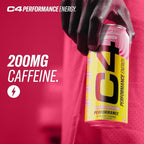 Cellucor C4 Performance Energy Drink | Strawberry Blast | Zero Sugar Carbonated Preworkout Energy | 200mg Caffeine with Beta Alanine | 16 Fl Oz (12 Pack)